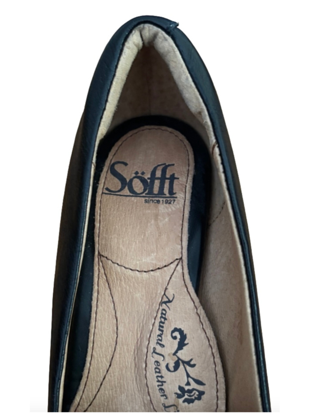 Sofft Aldora blk lthr leoprd pony hair trm pumps SZ 7 old money Classic - Picture 9 of 10